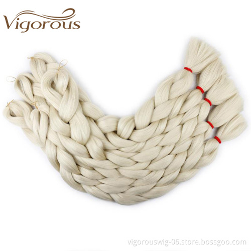 Vigorous 165g Long Jumbo Braids Synthetic Braiding Hair Crochet Braids Hair Extensions Hairstyles Pink Blonde 22 Colors